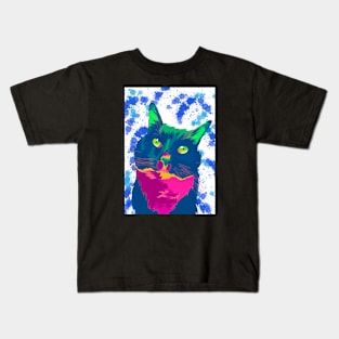 Cat in pop art Kids T-Shirt